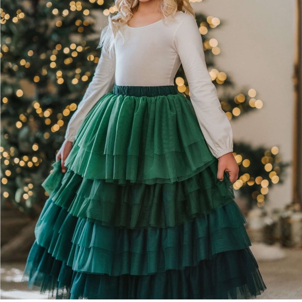 NWT Only little Once green tulle skirt size 4